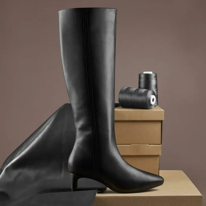 Clarks Edina Tall Black Leather Knee High Boots Black Leather Women Knee High Boots