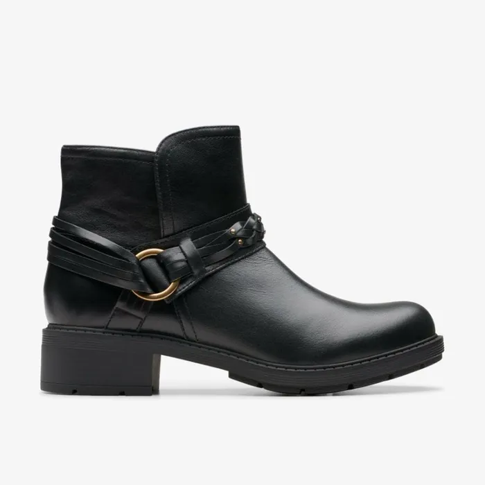 Clarks Hearth Kaylie Black Leather Ankle Boots Black Leather Women Black Boots Clarks Hearth Kaylie Black Leather Ankle Boots Black Leather Women Black Boots