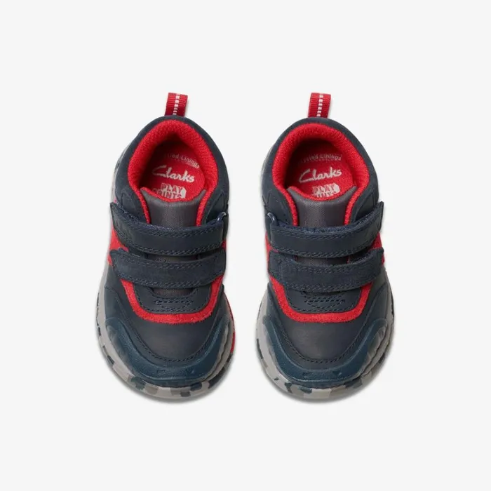 Clarks Kids Unisex Steggy Rex Toddler Navy Ankle Boots Navy Kids Toddler Shoes