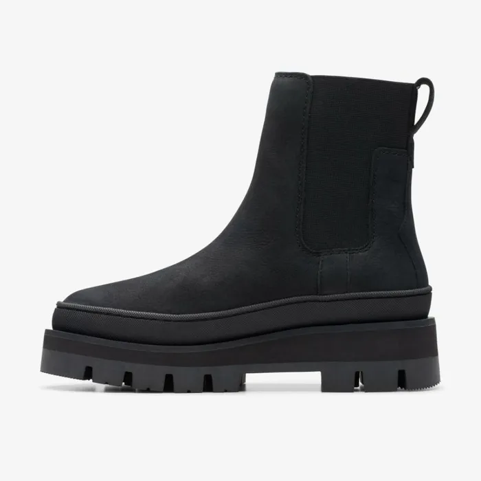 Clarks Orianna 2 Top Black Nubuck Chelsea Boots Black Nubuck Women Chelsea Boots
