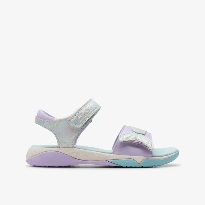 Clarks Osian Spark Kid Purple Metallic Flat Sandals Purple Metallic Kids Sandals Clarks Osian Spark Kid Purple Metallic Flat Sandals Purple Metallic Kids Sandals