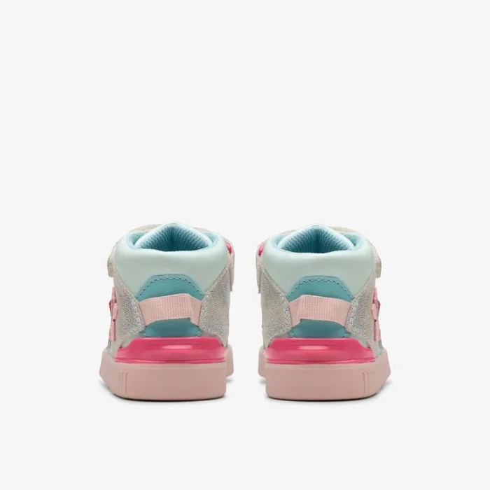 Clarks Oslo Play Toddler Light Blue Multicolour Ankle Boots Light Blue Multicolour Kids Toddler Shoes
