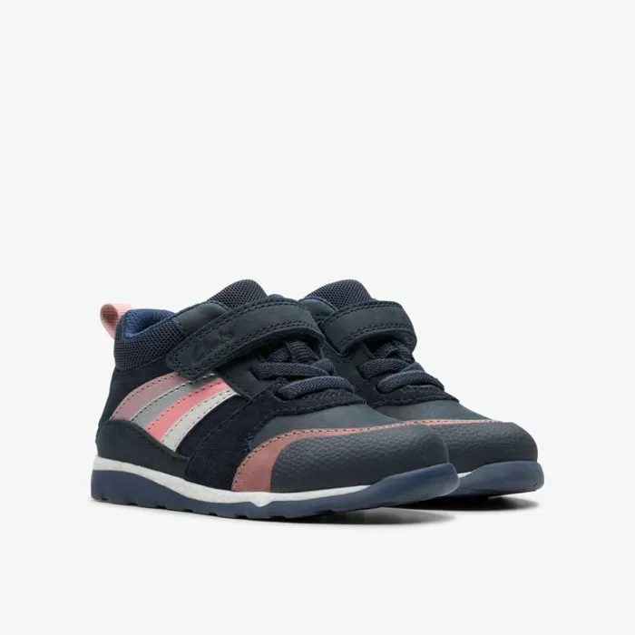 Clarks Tidal 2 Glow Toddler NavyMulticolour Ankle Boots Navymulticolour Kids Toddler Shoes