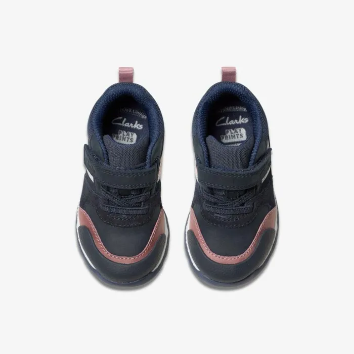 Clarks Tidal 2 Glow Toddler NavyMulticolour Ankle Boots Navymulticolour Kids Toddler Shoes