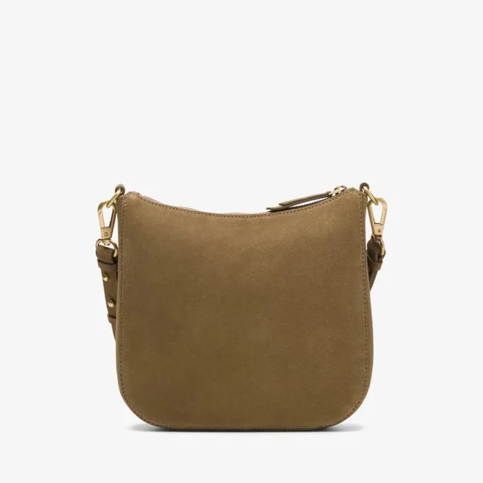 Clarks Topsham Willow Dark Sand Suede Across Body Bag Dark Sand Suede Women Women039s Bags