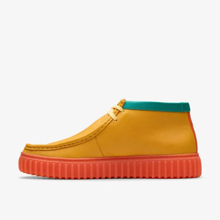 Clarks Torhill Explore Orange Leather Ankle Boots Orange Leather Women Lace Up Boots