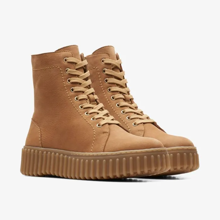 Clarks Torhill Rise Light Tan Nubuck Ankle Boots Light Tan Nubuck Women Lace Up Boots