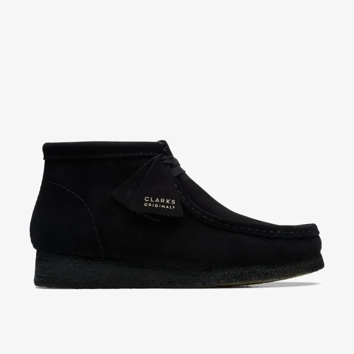 Clarks Wallabee Boot Black Suede Boots Black Suede Men Wallabees