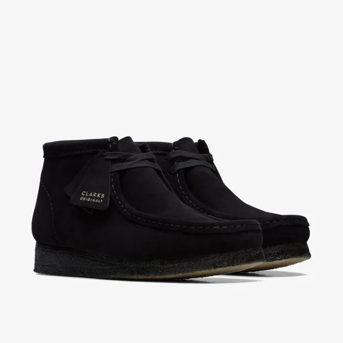 Clarks Wallabee Boot Black Suede Boots Black Suede Men Wallabees