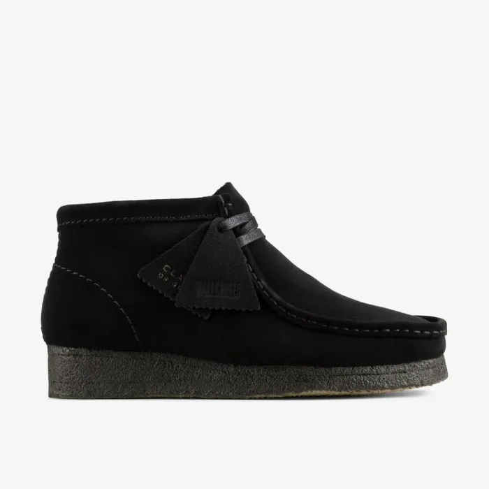 Clarks Wallabee Boot Black Suede Boots Black Suede Women Wallabees