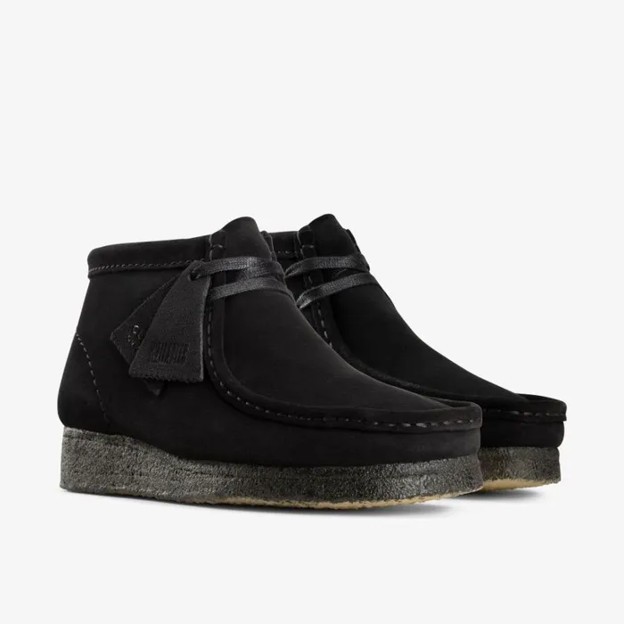 Clarks Wallabee Boot Black Suede Boots Black Suede Women Wallabees
