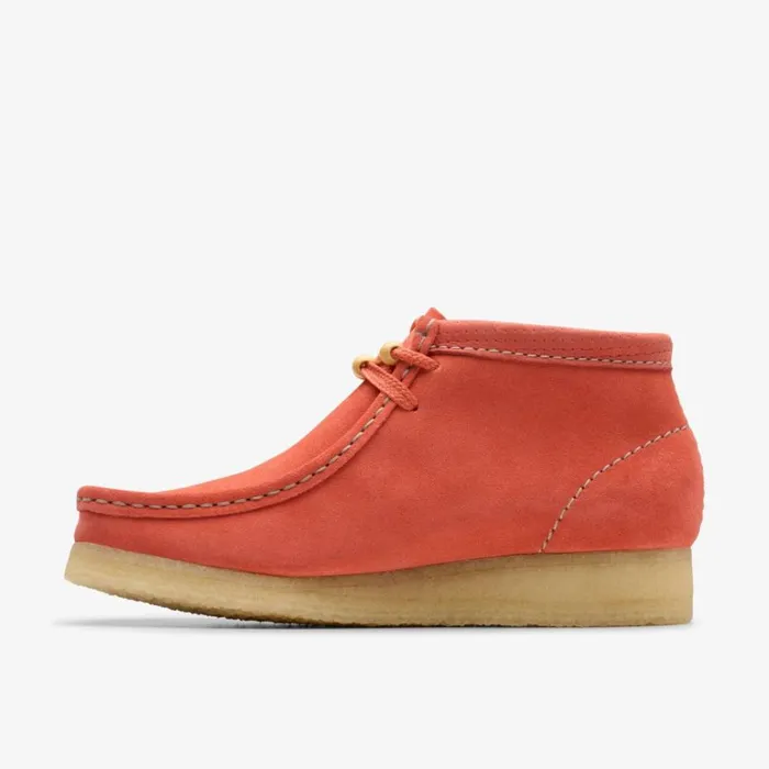Clarks Wallabee Boot Coral Suede Wallabee Coral Suede Women Wallabees