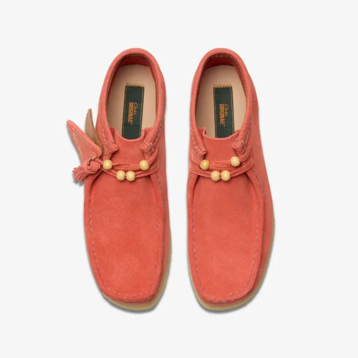 Clarks Wallabee Boot Coral Suede Wallabee Coral Suede Women Wallabees
