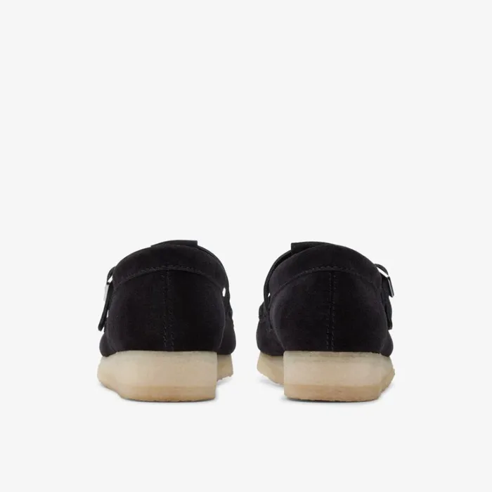 Clarks Wallabee T Bar Black Suede T Bar Shoes Black Suede Women Wallabees