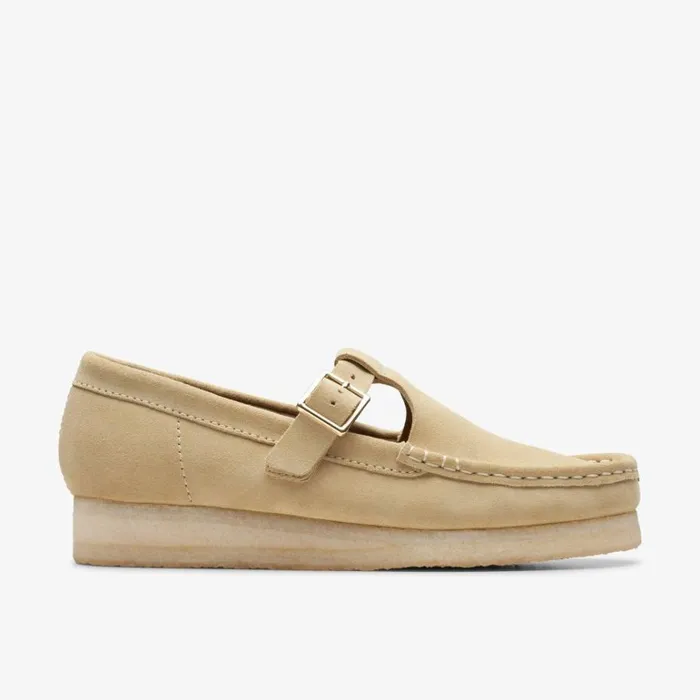 Clarks Wallabee T Bar Maple Suede T Bar Shoes Maple Suede Women Wallabees