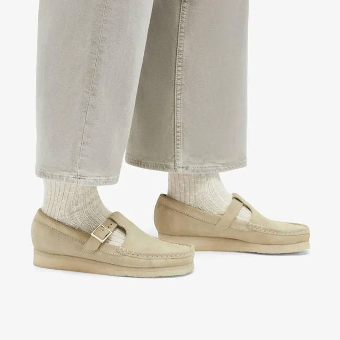Clarks Wallabee T Bar Maple Suede T Bar Shoes Maple Suede Women Wallabees