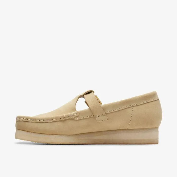 Clarks Wallabee T Bar Maple Suede T Bar Shoes Maple Suede Women Wallabees