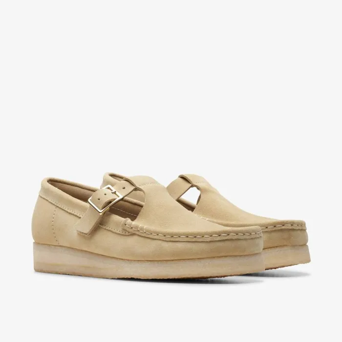 Clarks Wallabee T Bar Maple Suede T Bar Shoes Maple Suede Women Wallabees