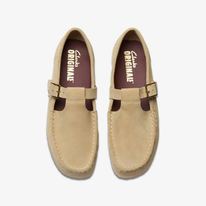 Clarks Wallabee T Bar Maple Suede T Bar Shoes Maple Suede Women Wallabees