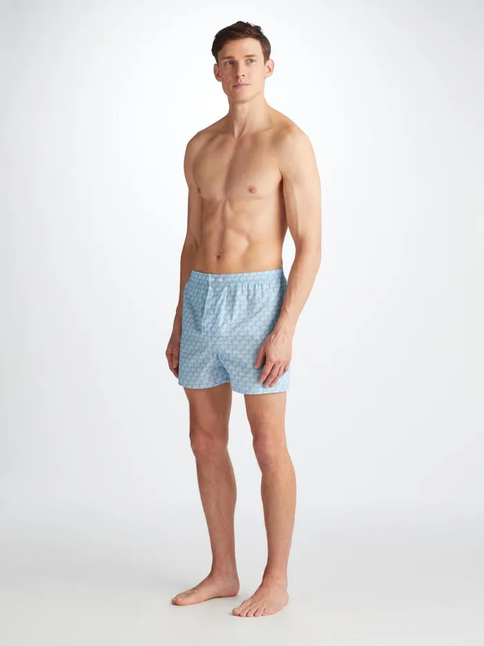 Classic Fit Boxer Shorts Men Derek Rose Classic Fit Boxers Ledbury 72 Cotton Batiste Blue Classic Fit Boxer Shorts Men Derek Rose Classic Fit Boxers Ledbury 72 Cotton Batiste Blue