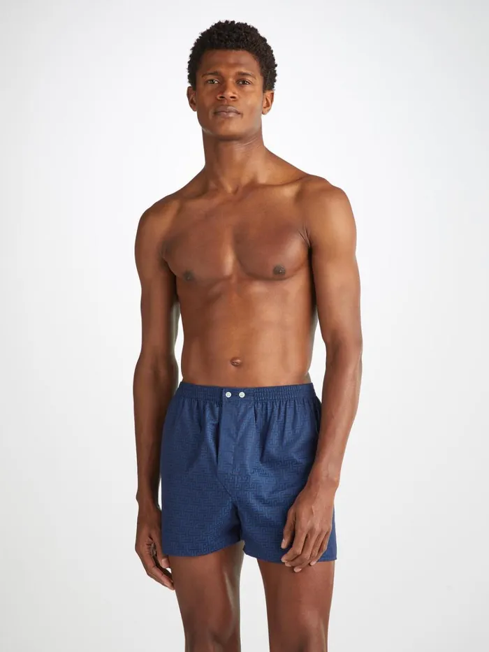 Classic Fit Boxer Shorts Men Derek Rose Classic Fit Boxers Paris 27 Cotton Jacquard Navy Classic Fit Boxer Shorts Men Derek Rose Classic Fit Boxers Paris 27 Cotton Jacquard Navy