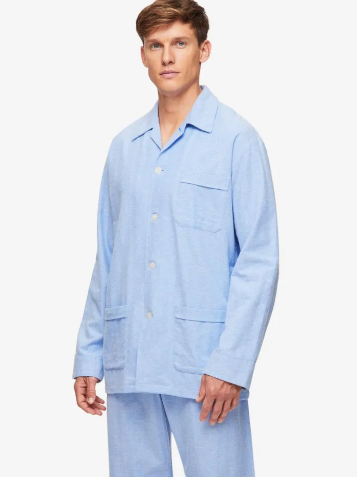 Classic Fit Pajamas Men Derek Rose Classic Fit Pajamas Arran 24 Brushed Cotton Blue Classic Fit Pajamas Men Derek Rose Classic Fit Pajamas Arran 24 Brushed Cotton Blue