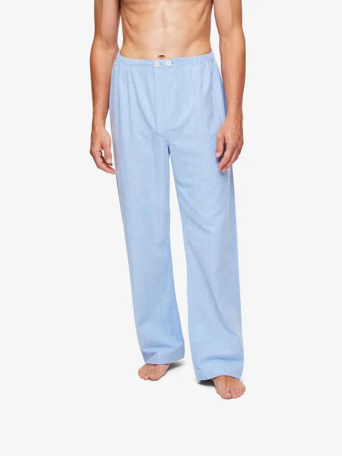 Classic Fit Pajamas Men Derek Rose Classic Fit Pajamas Arran 24 Brushed Cotton Blue