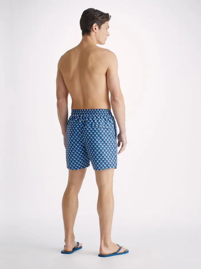 Classic Fit Swim Shorts Men Derek Rose Swim Shorts Maui 58 Navy