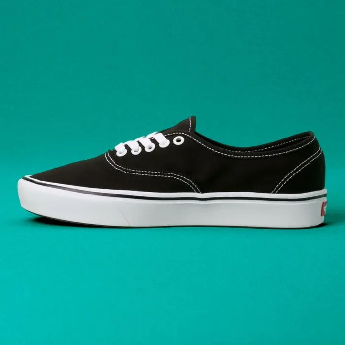 Classics Shoes ComfyCush Authentic BlackTrue White 8211 Vans Men Classics Shoes ComfyCush Authentic BlackTrue White 8211 Vans Men