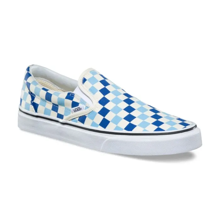 Classics Shoes MenWomen Checkerboard SlipOn Blue TopazBlue Vans