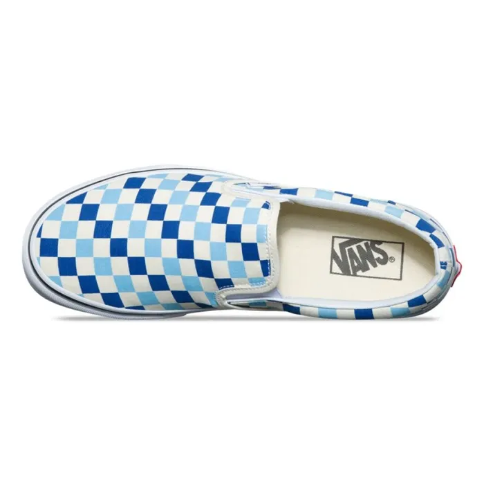 Classics Shoes MenWomen Checkerboard SlipOn Blue TopazBlue Vans