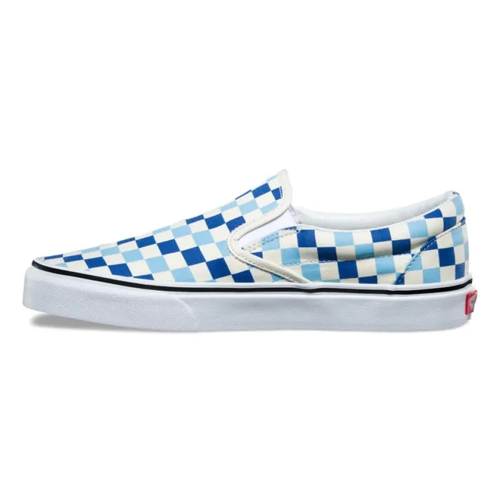 Classics Shoes MenWomen Checkerboard SlipOn Blue TopazBlue Vans
