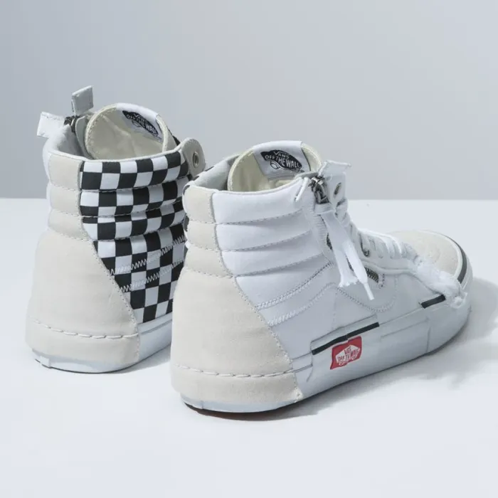 Classics Shoes Vans Women Checkerboard Sk8Hi Reissue Cap True WhiteBlack Classics Shoes Vans Women Checkerboard Sk8Hi Reissue Cap True WhiteBlack