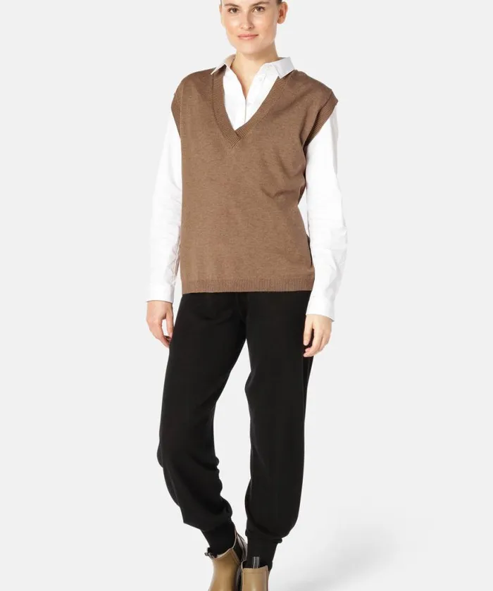 Clothing Ilse Jacobsen Knitwear Pullover 8211 Dark Camel