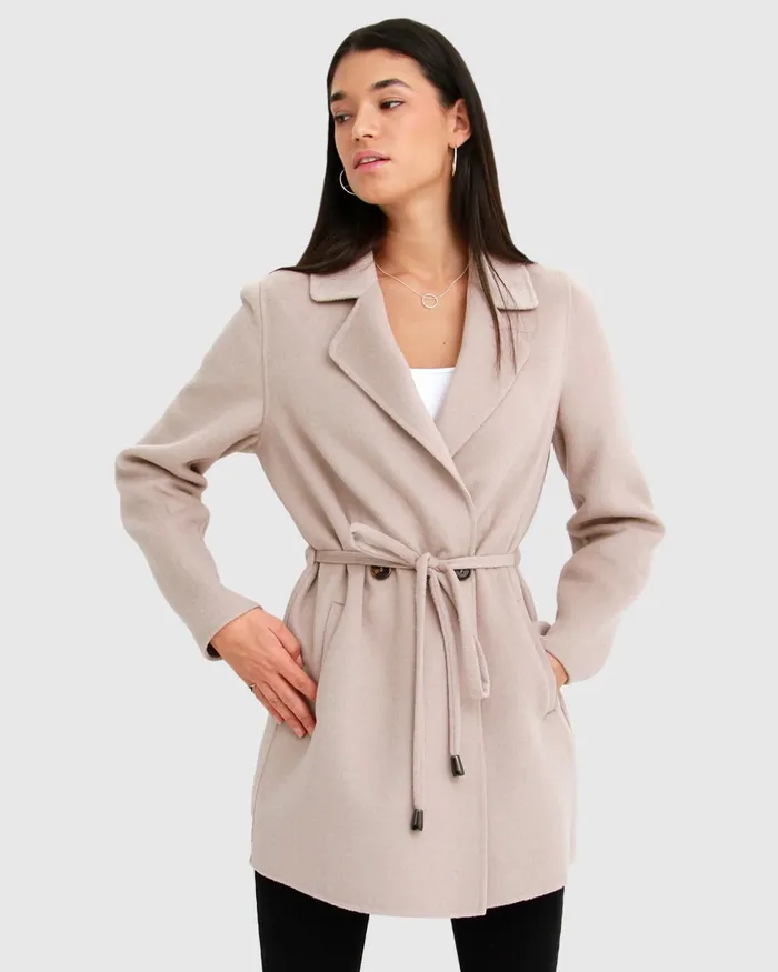 Coats Belle and Bloom Women Electric Feel Drawstring Coat 8211 Sand