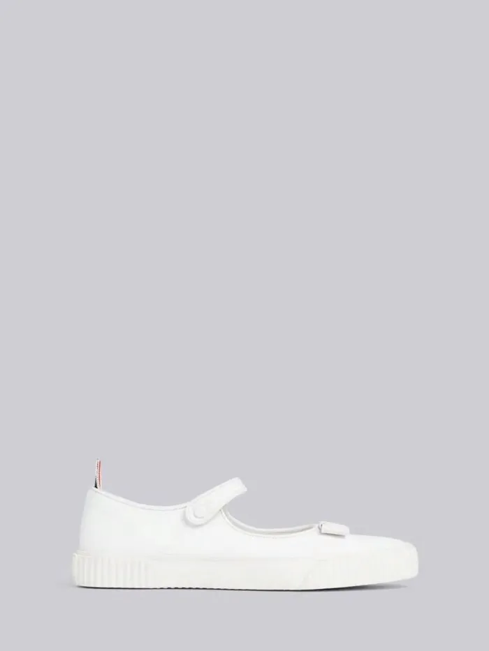 Cotton Canvas Tennis Thom John Trainer White Women Thom Browne Sneakers