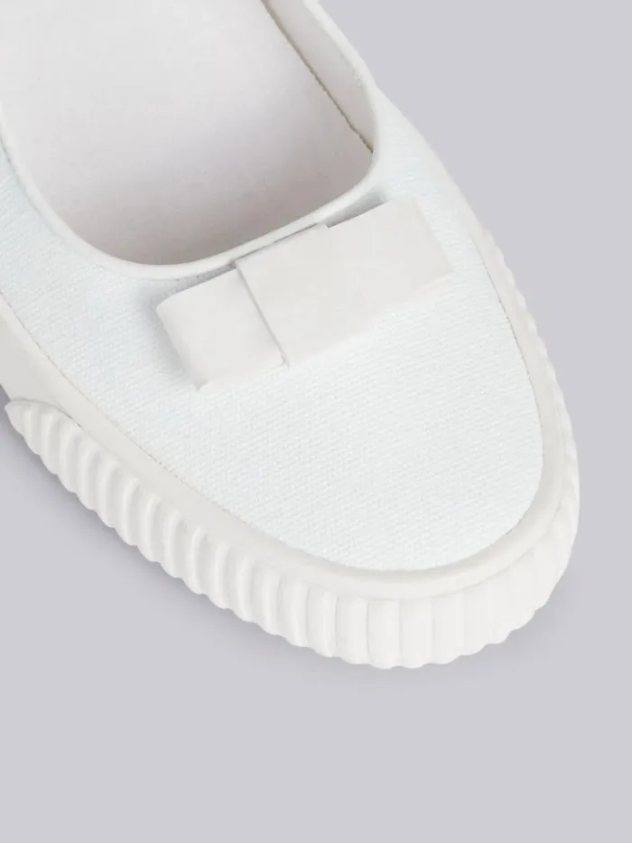 Cotton Canvas Tennis Thom John Trainer White Women Thom Browne Sneakers