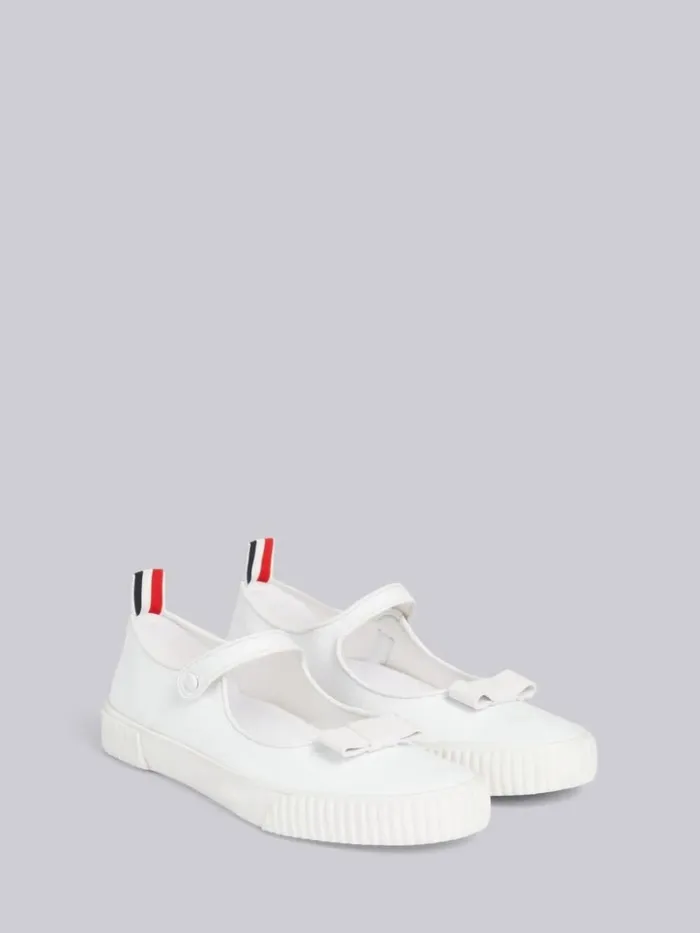 Cotton Canvas Tennis Thom John Trainer White Women Thom Browne Sneakers
