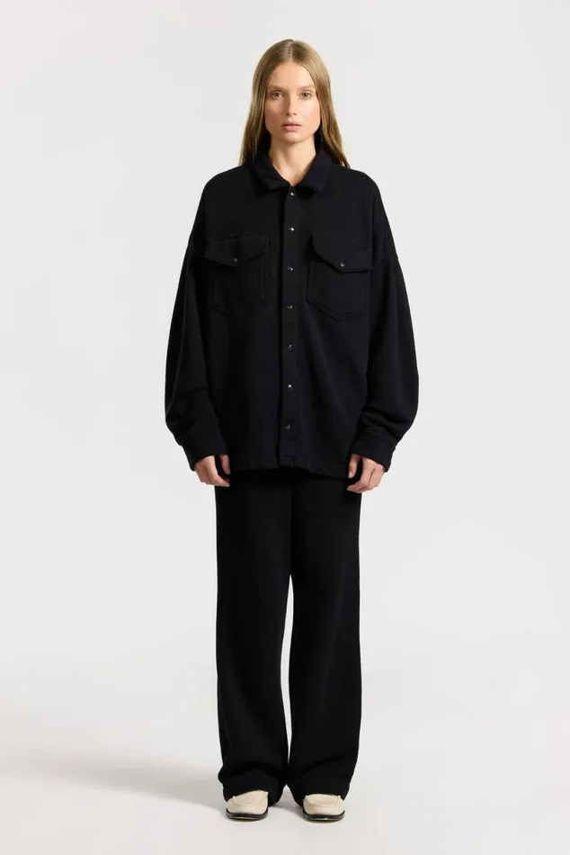 COTTON CITIZEN Boston Buttondown Jet Black Women Shirts