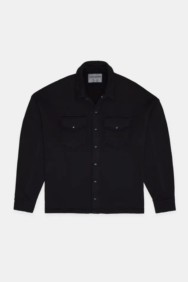 COTTON CITIZEN Boston Buttondown Jet Black Women Shirts