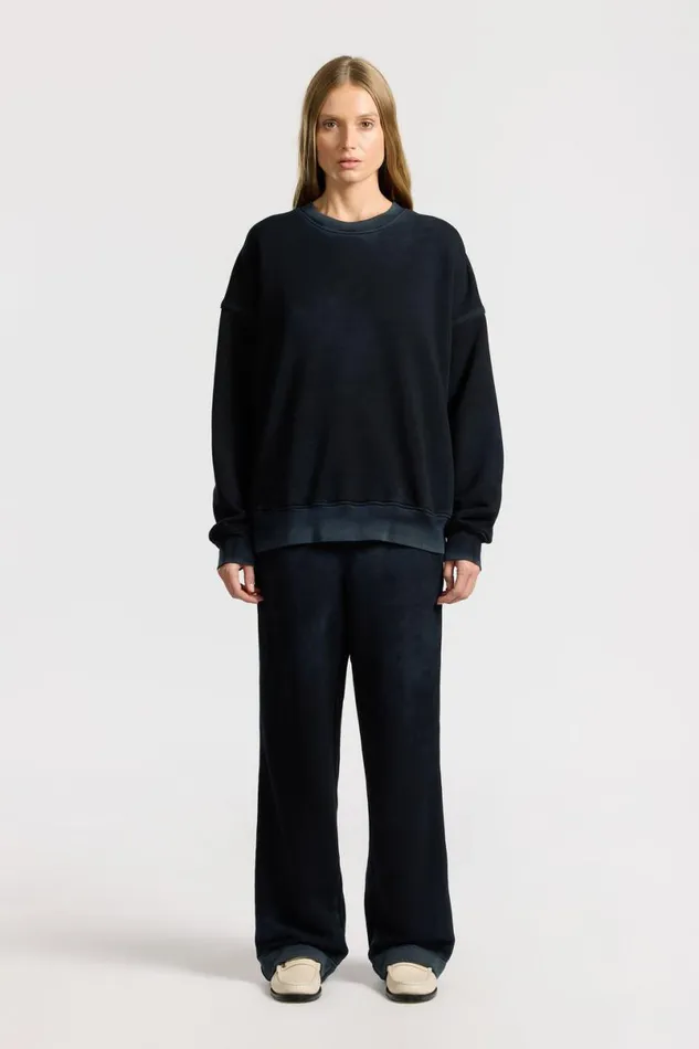 COTTON CITIZEN Boston Crew Vintage Black Women Sweatshirts