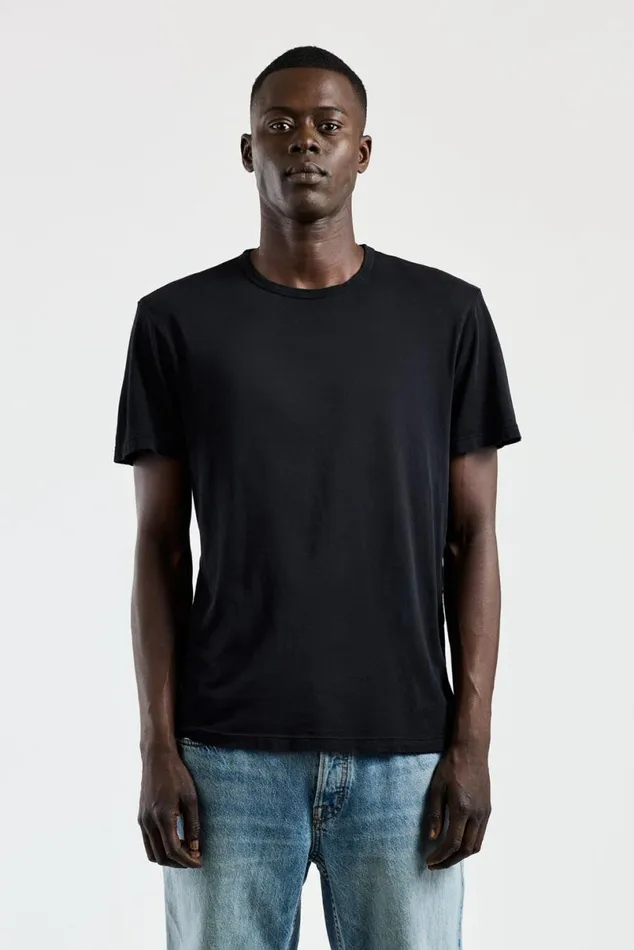 COTTON CITIZEN Classic Crewneck Tee Jet Black Men Tees