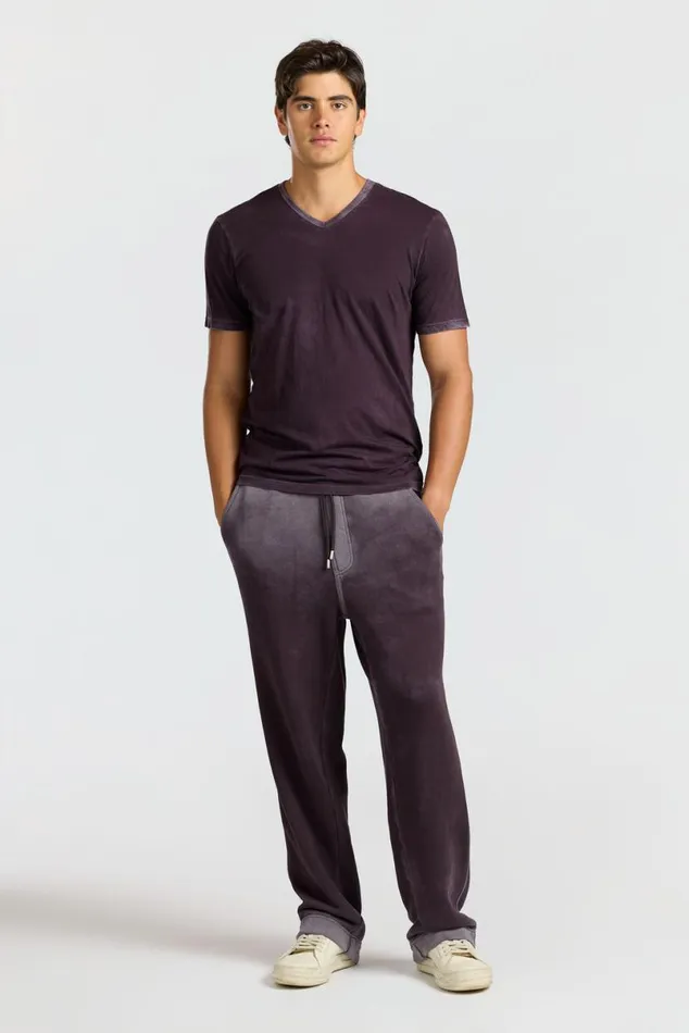 COTTON CITIZEN Classic VNeck Tee Vintage Eggplant Men Tees COTTON CITIZEN Classic VNeck Tee Vintage Eggplant Men Tees