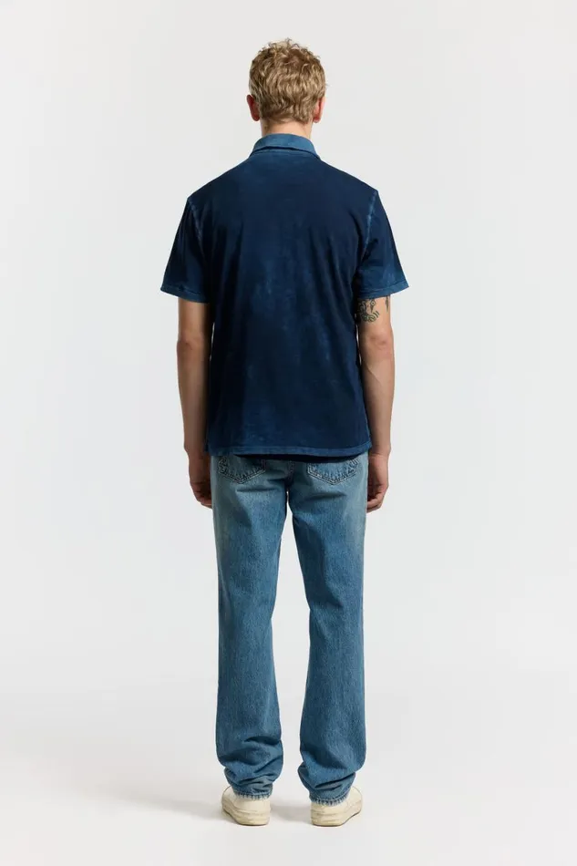 COTTON CITIZEN Presley Short Sleeve Buttondown Vintage Navy Men Shirts
