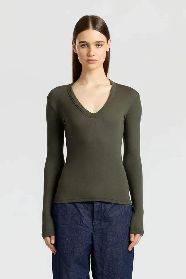COTTON CITIZEN Verona UNeck Shirt Alpine Women Shirts