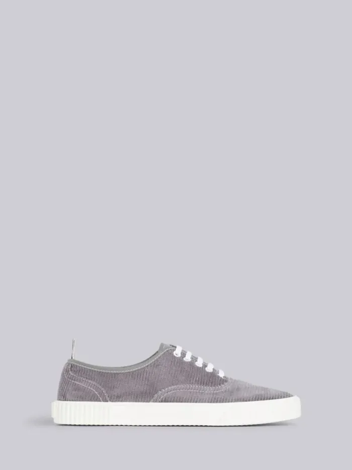 Cotton Corduroy Heritage Trainer Dark Grey Men Thom Browne Sneakers