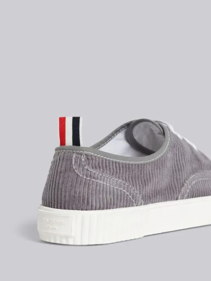 Cotton Corduroy Heritage Trainer Dark Grey Men Thom Browne Sneakers