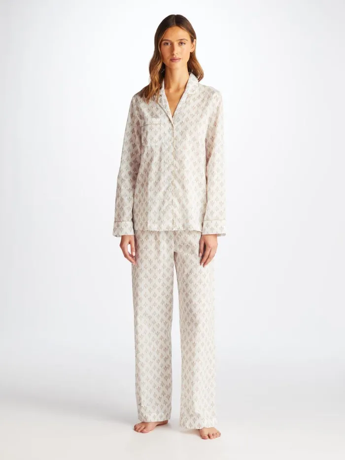 Cotton Pajamas Women Derek Rose Pajamas Nelson 101 Cotton Batiste White
