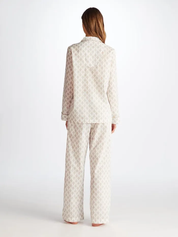 Cotton Pajamas Women Derek Rose Pajamas Nelson 101 Cotton Batiste White