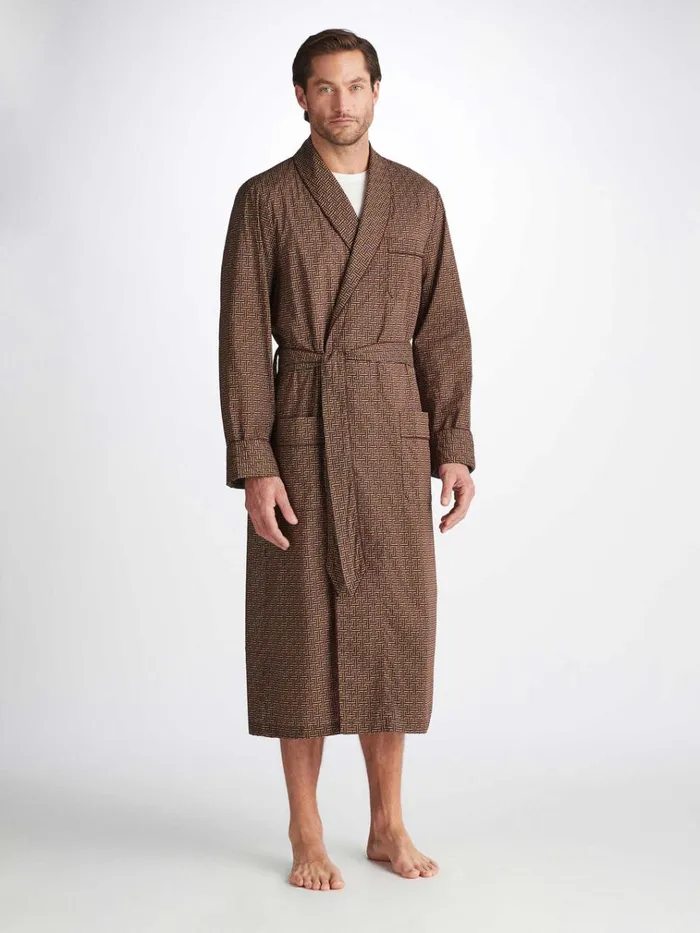 Cotton Robes Men Derek Rose Robe Ledbury 72 Cotton Batiste Burgundy
